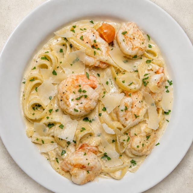 Shrimp Alfredo.